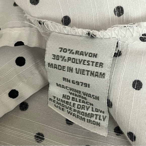 VTG Y2k Dressbarn Polka Dot Wrap Blouse Pinup Rockabilly Retro Preppy L Casual - Picture 6 of 9